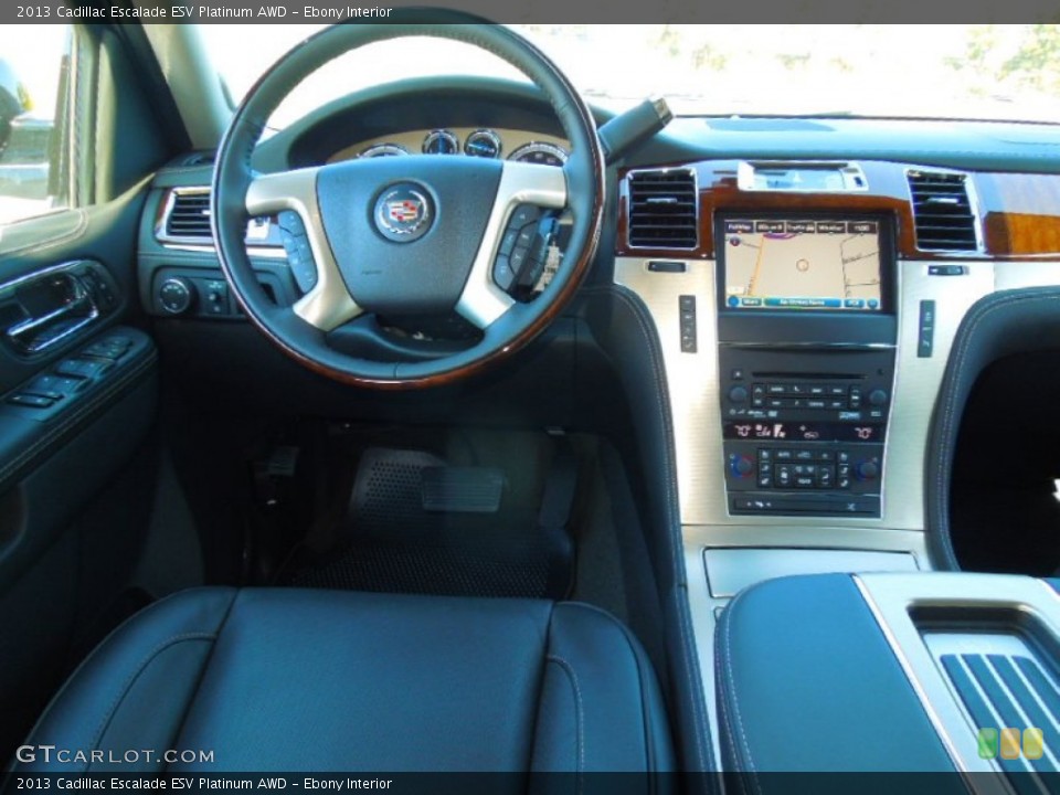 Ebony Interior Dashboard for the 2013 Cadillac Escalade ESV Platinum AWD #72565914