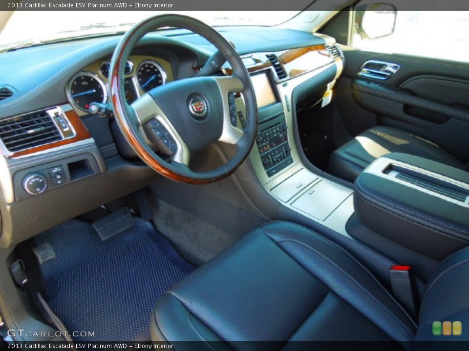 Ebony Interior Prime Interior for the 2013 Cadillac Escalade ESV Platinum AWD #72566148