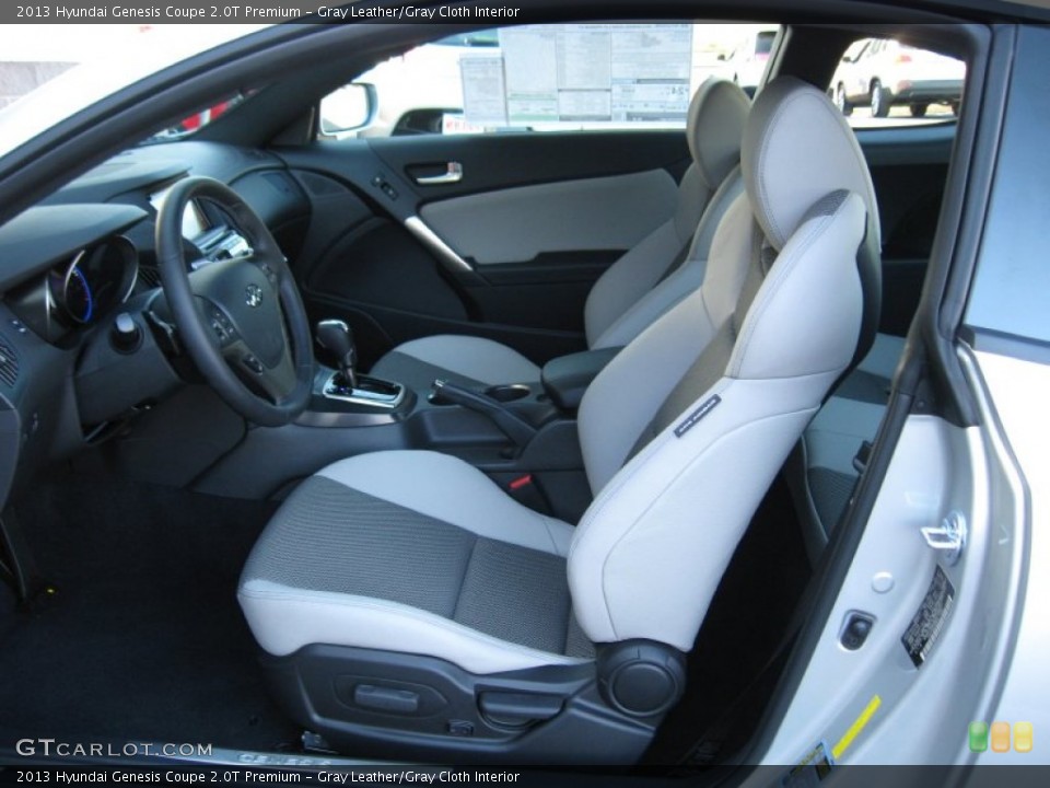 Gray Leather/Gray Cloth Interior Front Seat for the 2013 Hyundai Genesis Coupe 2.0T Premium #72566413