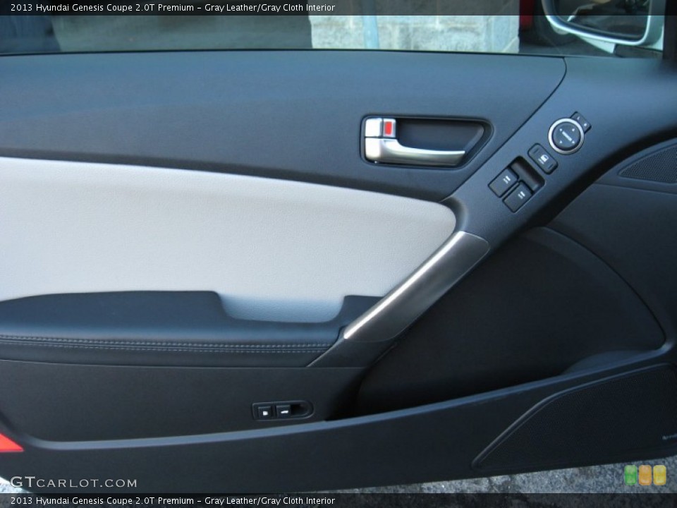 Gray Leather/Gray Cloth Interior Door Panel for the 2013 Hyundai Genesis Coupe 2.0T Premium #72566461