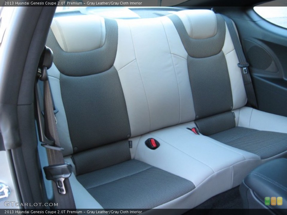 Gray Leather/Gray Cloth Interior Rear Seat for the 2013 Hyundai Genesis Coupe 2.0T Premium #72566484