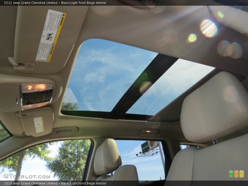 Black/Light Frost Beige Interior Sunroof for the 2013 Jeep Grand Cherokee Limited #72566901