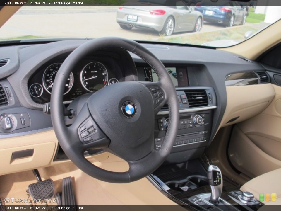 Sand Beige Interior Dashboard for the 2013 BMW X3 xDrive 28i #72567669