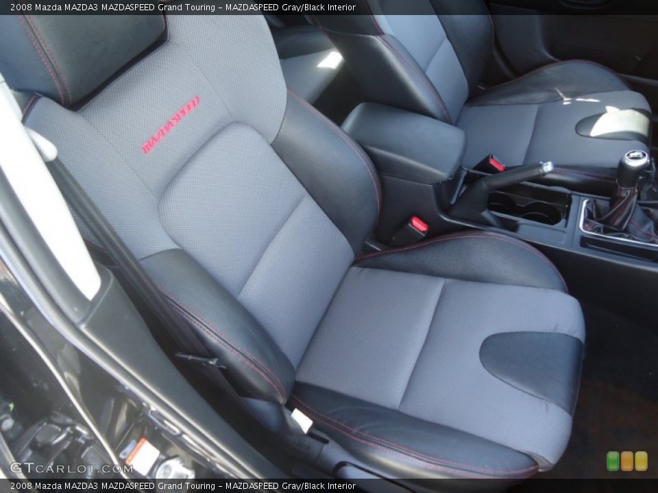 MAZDASPEED Gray/Black Interior Front Seat for the 2008 Mazda MAZDA3 MAZDASPEED Grand Touring #72568667
