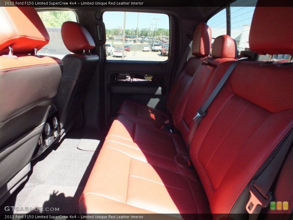 Limited Unique Red Leather Interior Rear Seat for the 2013 Ford F150 Limited SuperCrew 4x4 #72569991