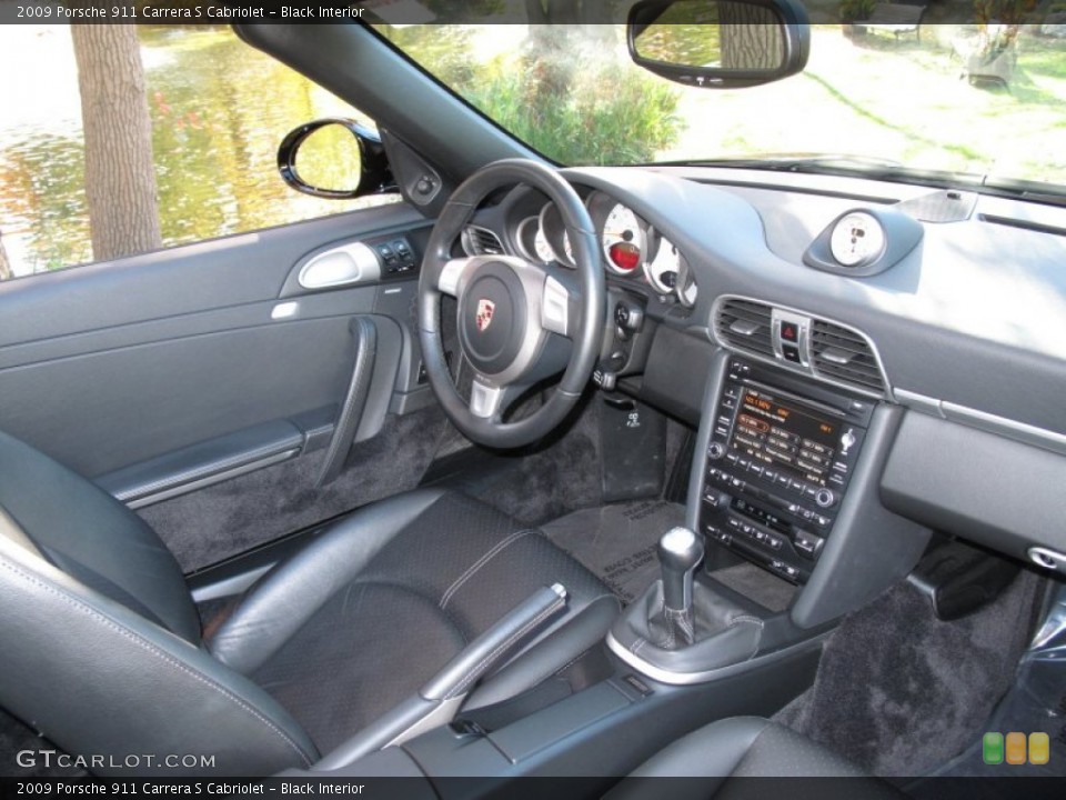 Black Interior Dashboard for the 2009 Porsche 911 Carrera S Cabriolet #72571104