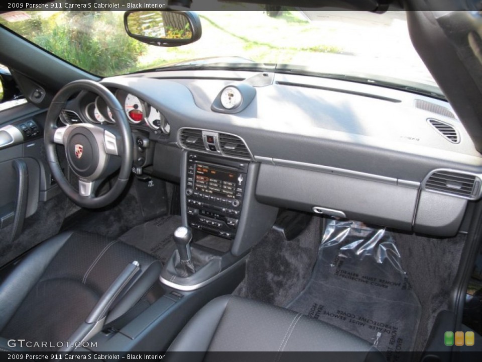 Black Interior Dashboard for the 2009 Porsche 911 Carrera S Cabriolet #72571128
