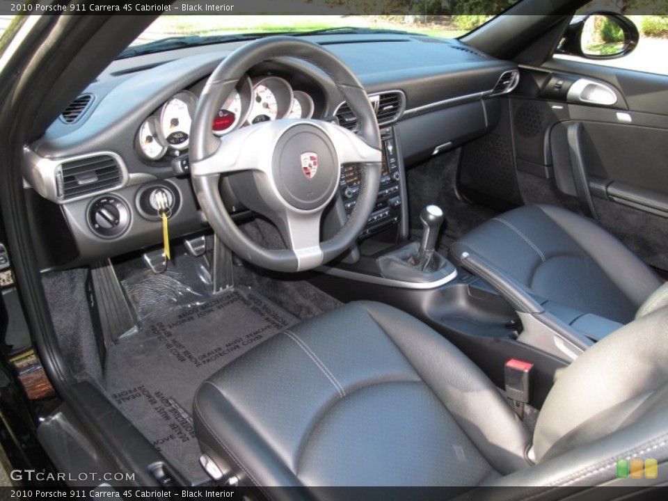 Black Interior Prime Interior for the 2010 Porsche 911 Carrera 4S Cabriolet #72571452
