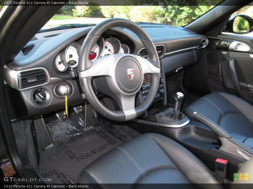 Black Interior Prime Interior for the 2010 Porsche 911 Carrera 4S Cabriolet #72571620