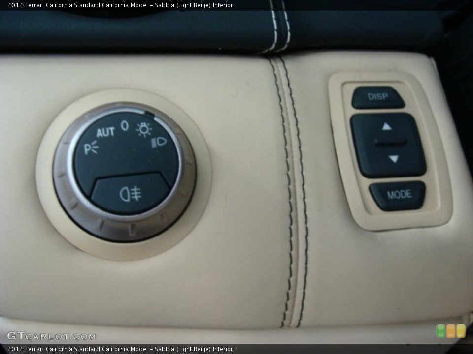 Sabbia (Light Beige) Interior Controls for the 2012 Ferrari California  #72579579