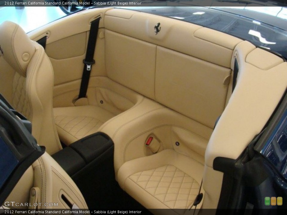 Sabbia (Light Beige) Interior Rear Seat for the 2012 Ferrari California  #72579761