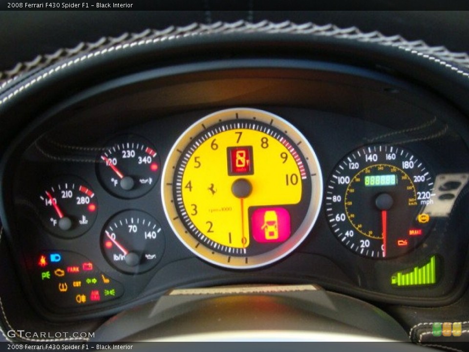 Black Interior Gauges for the 2008 Ferrari F430 Spider F1 #72580383