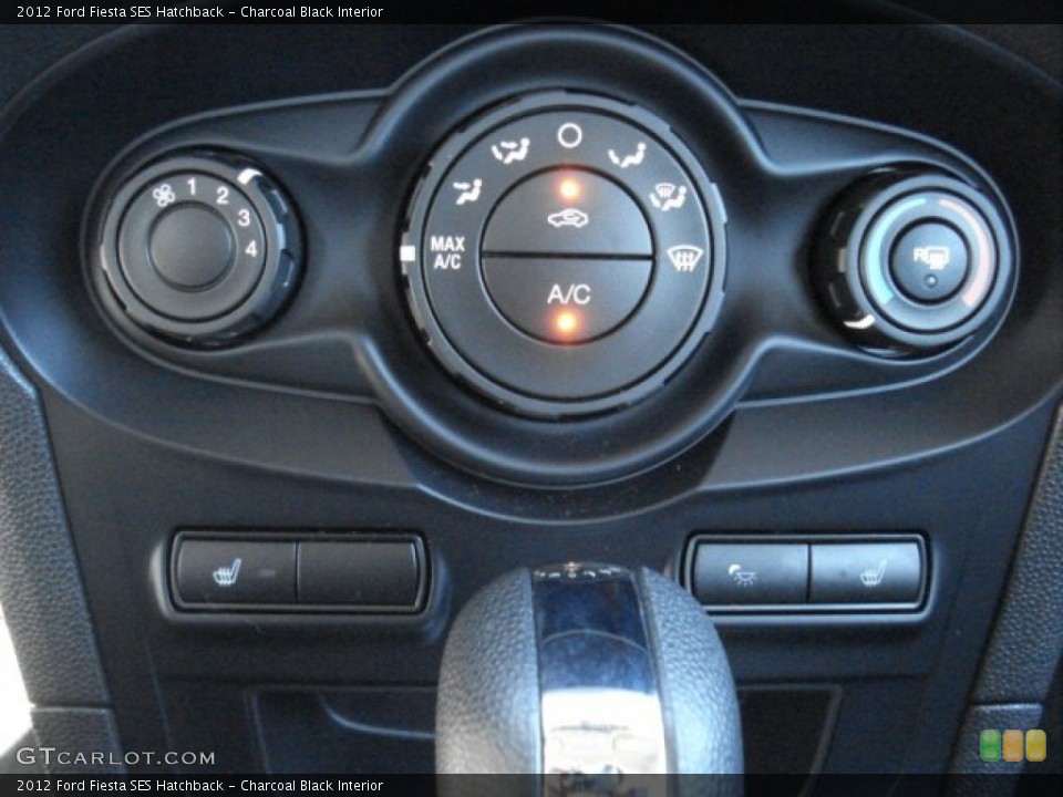 Charcoal Black Interior Controls for the 2012 Ford Fiesta SES Hatchback #72582443