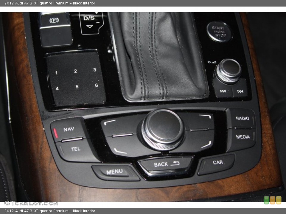 Black Interior Controls for the 2012 Audi A7 3.0T quattro Premium #72590106