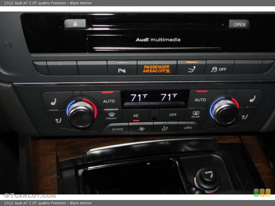 Black Interior Controls for the 2012 Audi A7 3.0T quattro Premium #72590130