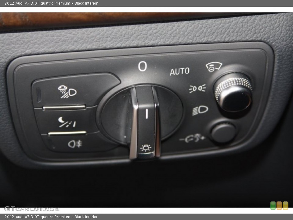 Black Interior Controls for the 2012 Audi A7 3.0T quattro Premium #72590316