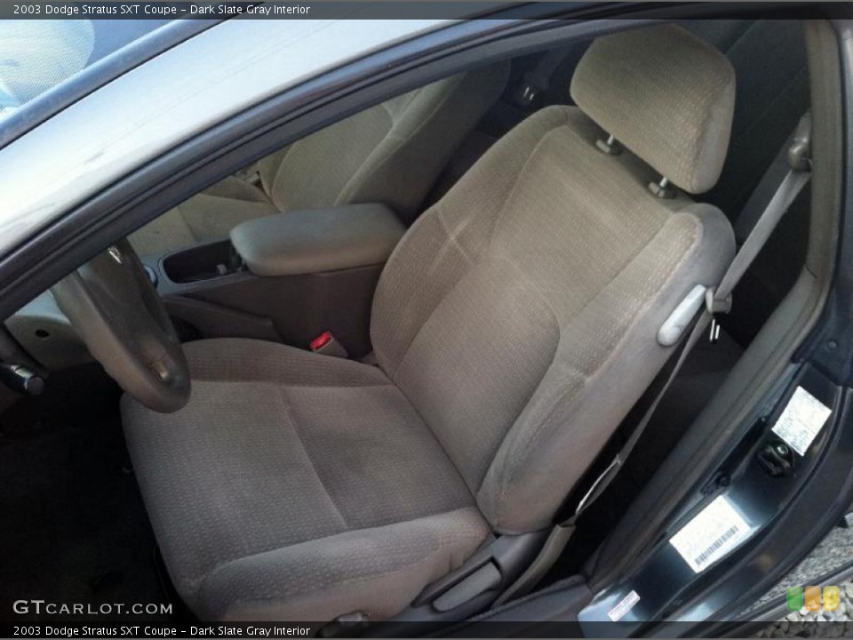 Dark Slate Gray Interior Front Seat for the 2003 Dodge Stratus SXT Coupe #72592551