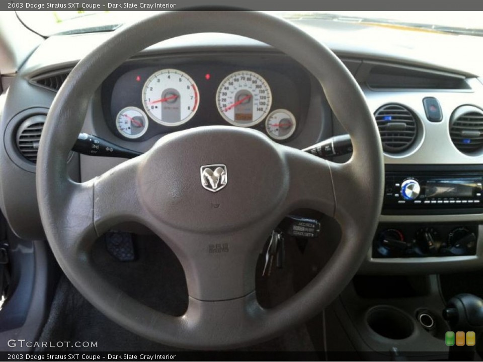 Dark Slate Gray Interior Steering Wheel for the 2003 Dodge Stratus SXT Coupe #72592608