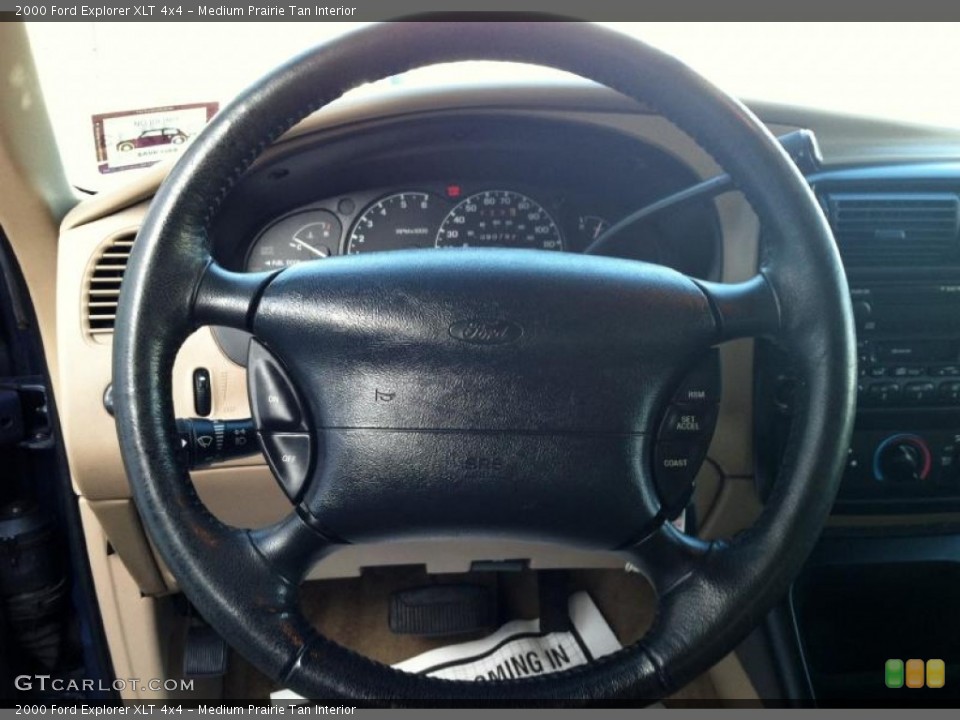 Medium Prairie Tan Interior Steering Wheel for the 2000 Ford Explorer XLT 4x4 #72592929