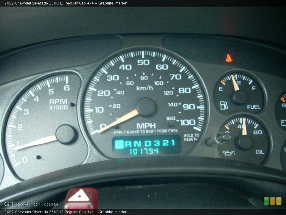 Graphite Interior Gauges for the 2002 Chevrolet Silverado 2500 LS Regular Cab 4x4 #72598355