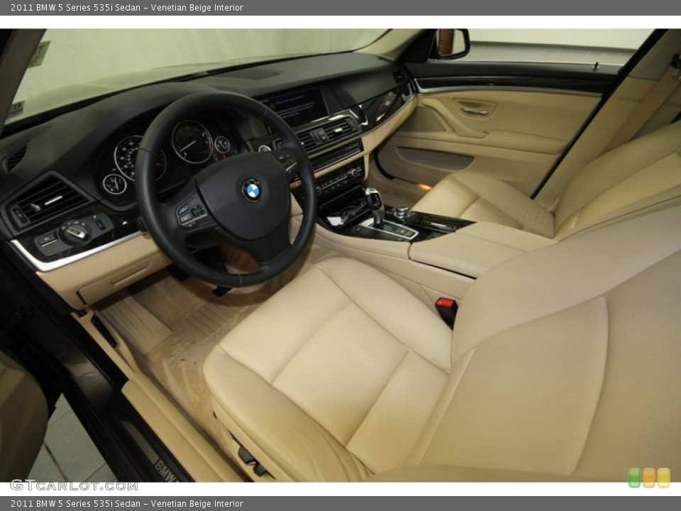 Venetian Beige Interior Prime Interior for the 2011 BMW 5 Series 535i Sedan #72598496