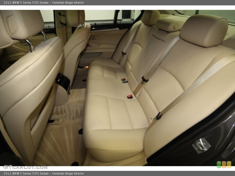 Venetian Beige Interior Rear Seat for the 2011 BMW 5 Series 535i Sedan #72598520