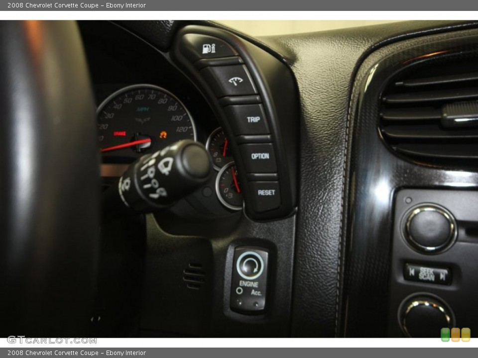 Ebony Interior Controls for the 2008 Chevrolet Corvette Coupe #72599774