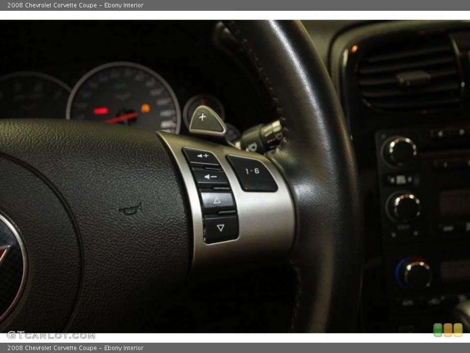 Ebony Interior Controls for the 2008 Chevrolet Corvette Coupe #72599796