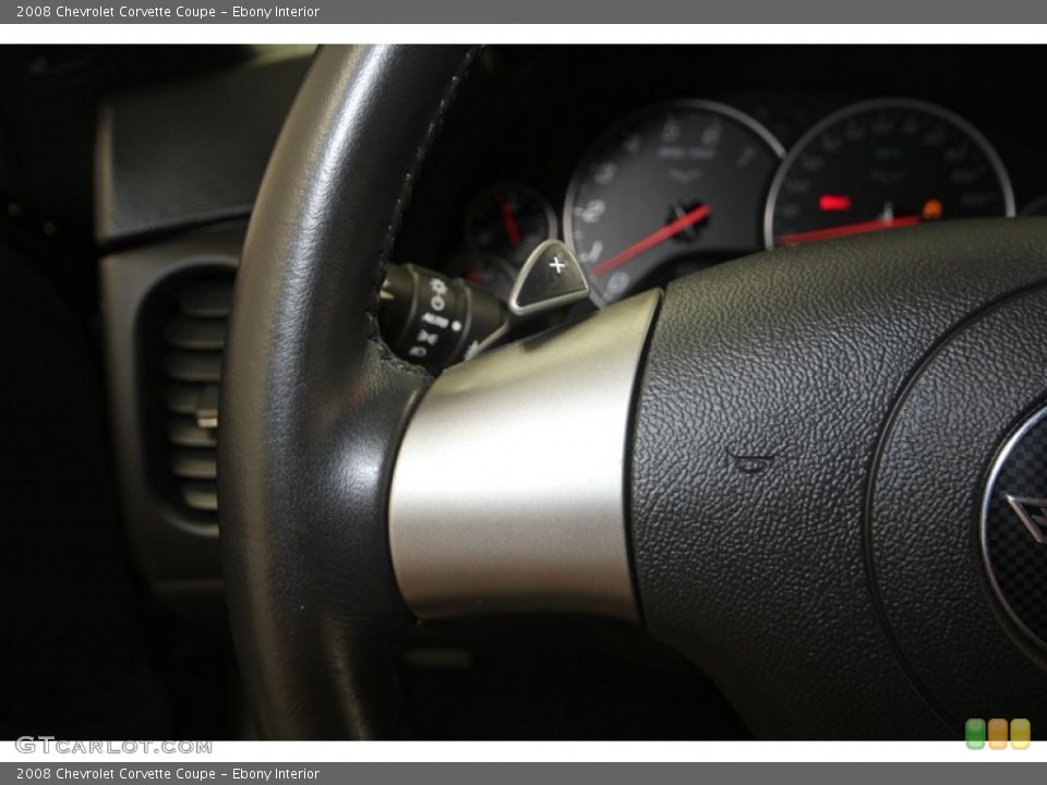 Ebony Interior Controls for the 2008 Chevrolet Corvette Coupe #72599819