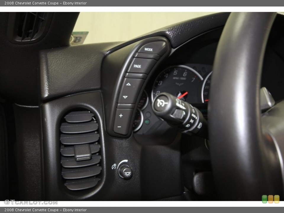 Ebony Interior Controls for the 2008 Chevrolet Corvette Coupe #72599851