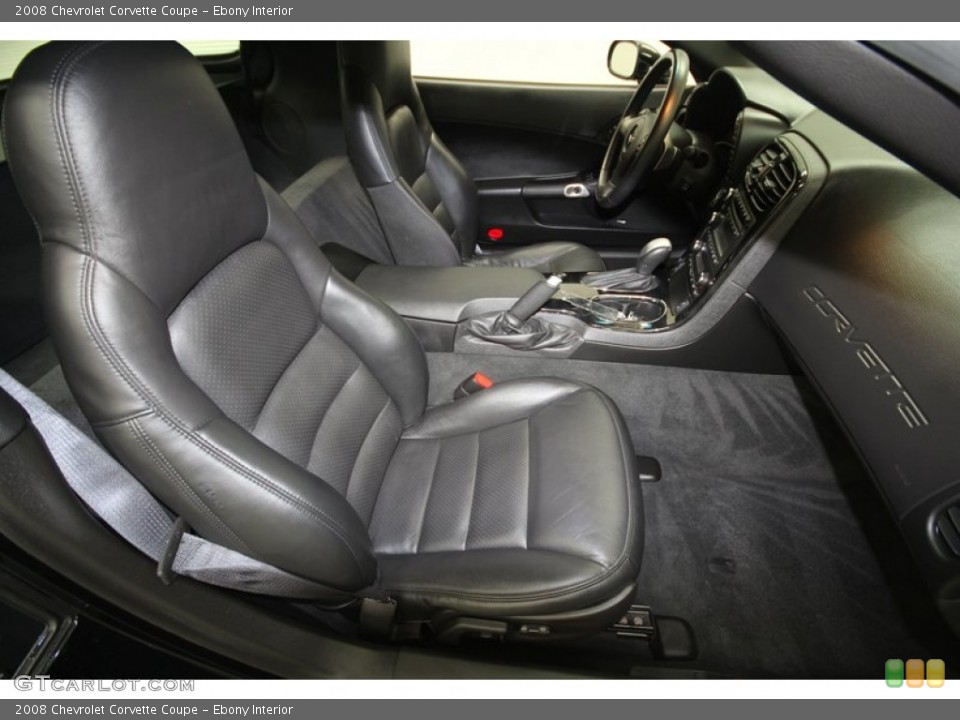 Ebony Interior Photo for the 2008 Chevrolet Corvette Coupe #72600002
