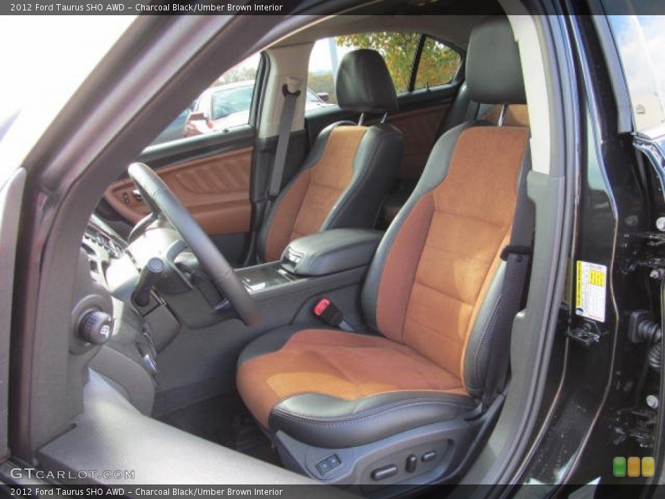 Charcoal Black/Umber Brown Interior Front Seat for the 2012 Ford Taurus SHO AWD #72603578