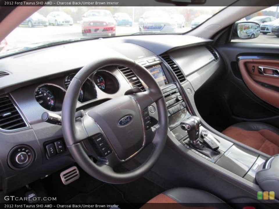 Charcoal Black/Umber Brown Interior Dashboard for the 2012 Ford Taurus SHO AWD #72603643