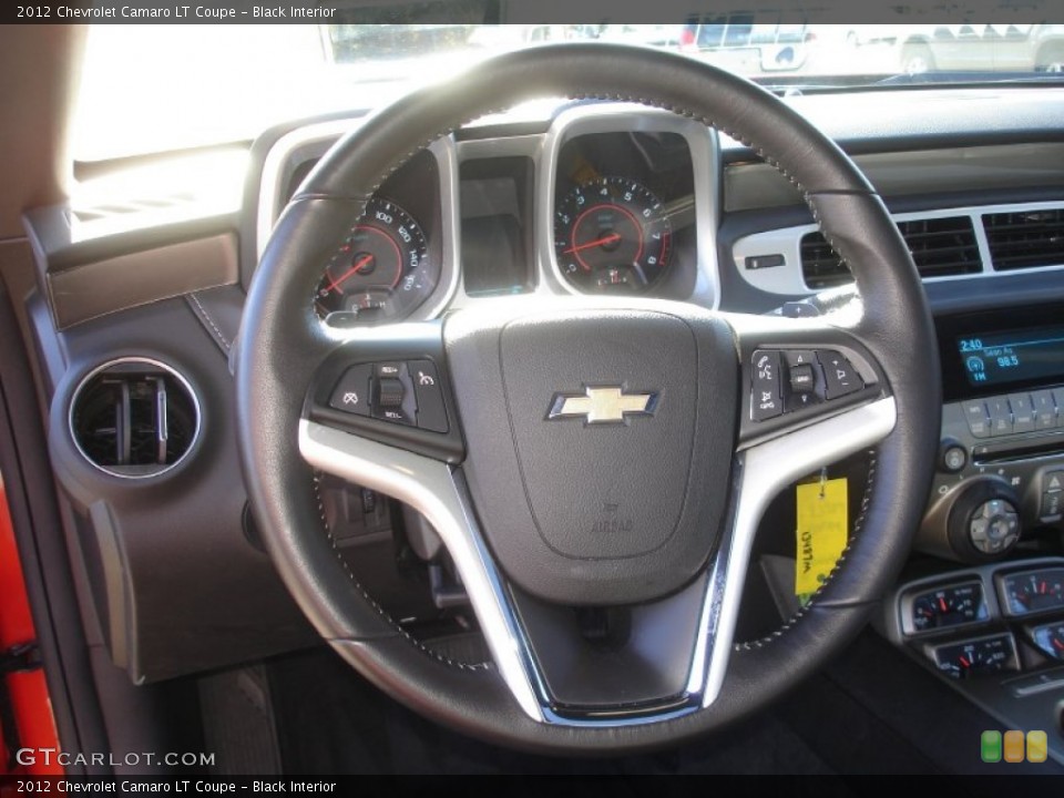 Black Interior Steering Wheel for the 2012 Chevrolet Camaro LT Coupe #72604616