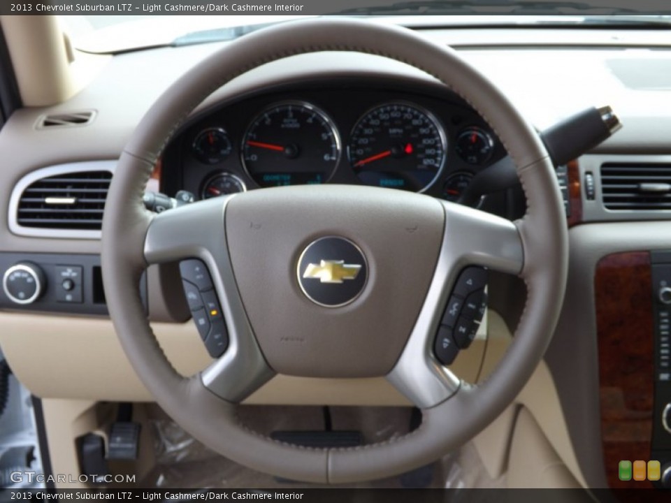 Light Cashmere/Dark Cashmere Interior Steering Wheel for the 2013 Chevrolet Suburban LTZ #72607235