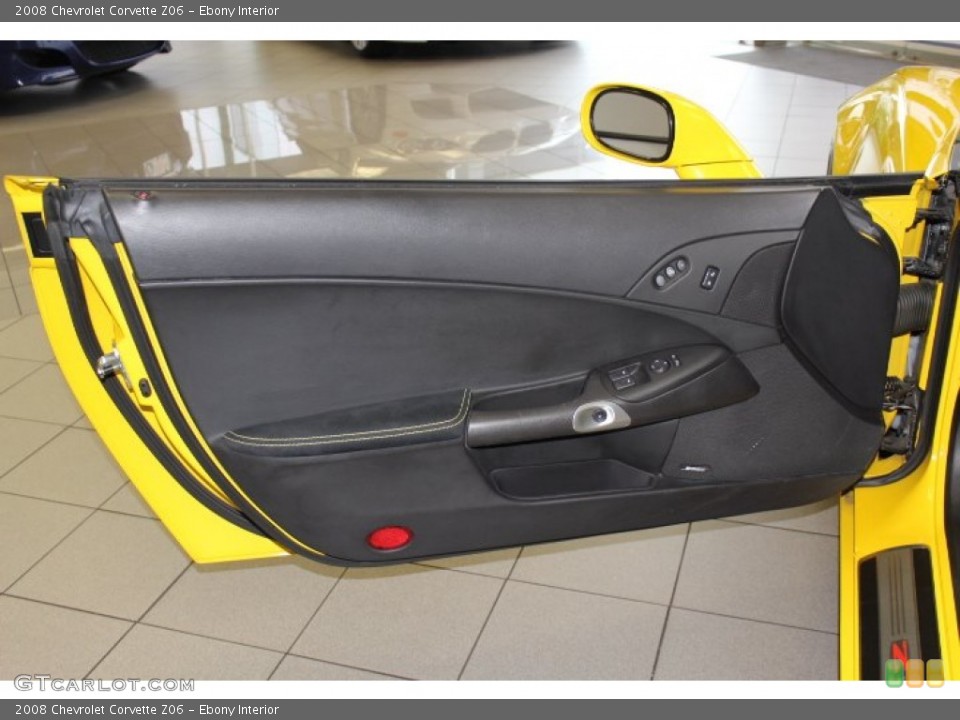 Ebony Interior Door Panel for the 2008 Chevrolet Corvette Z06 #72607301