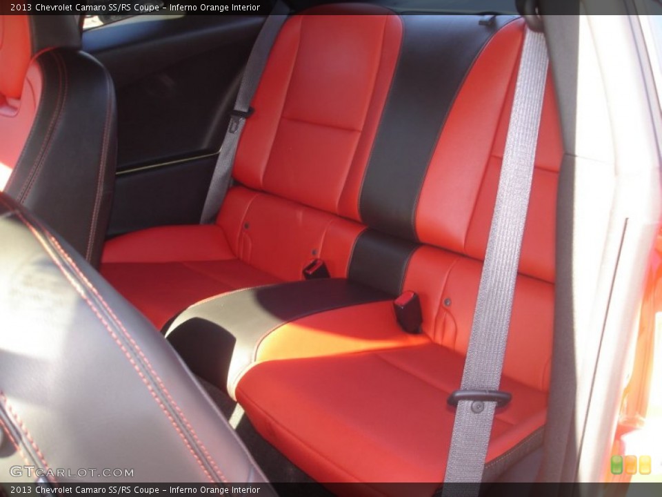 Inferno Orange Interior Rear Seat for the 2013 Chevrolet Camaro SS/RS Coupe #72607304