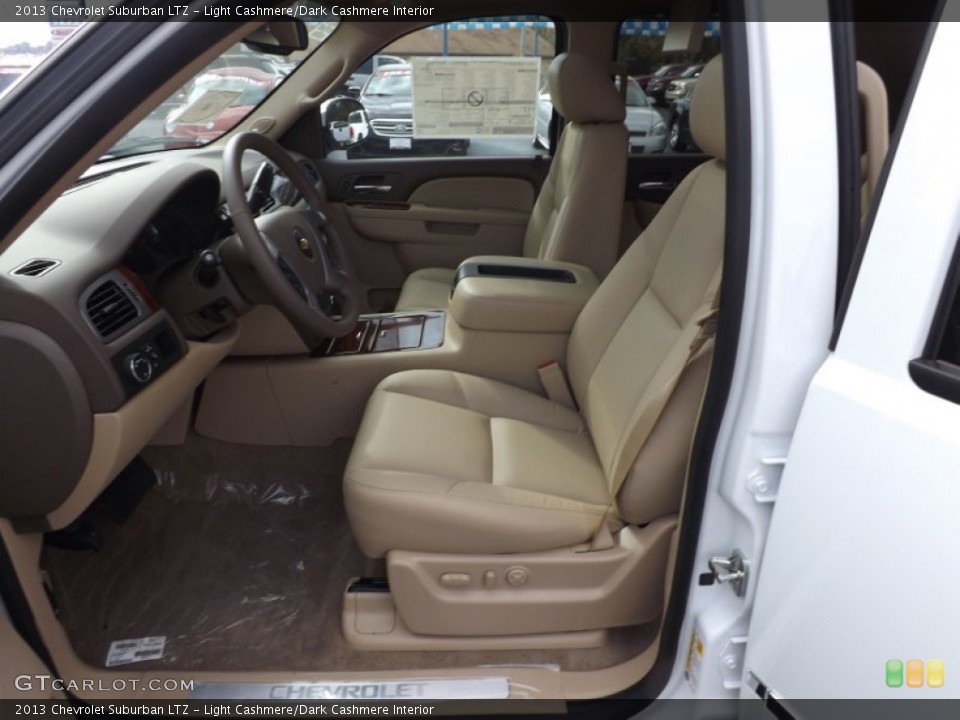 Light Cashmere/Dark Cashmere Interior Front Seat for the 2013 Chevrolet Suburban LTZ #72607334