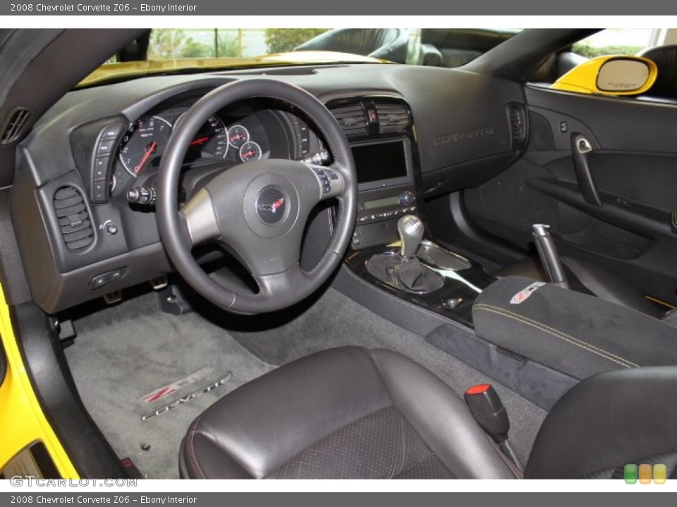 Ebony Interior Prime Interior for the 2008 Chevrolet Corvette Z06 #72607343