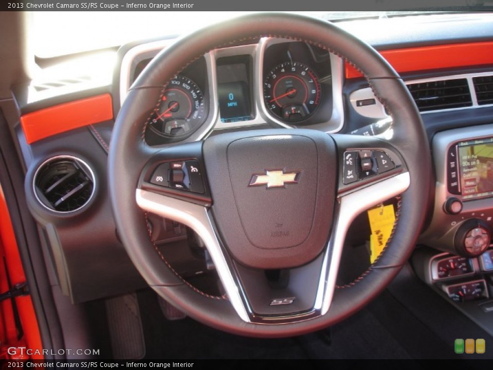 Inferno Orange Interior Steering Wheel for the 2013 Chevrolet Camaro SS/RS Coupe #72607352