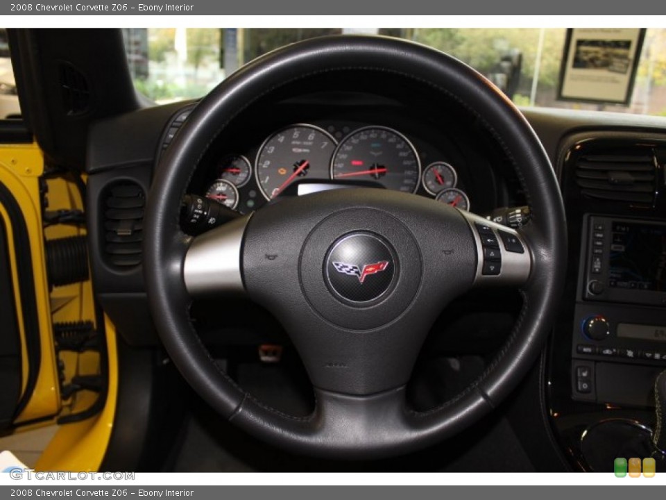 Ebony Interior Steering Wheel for the 2008 Chevrolet Corvette Z06 #72607469