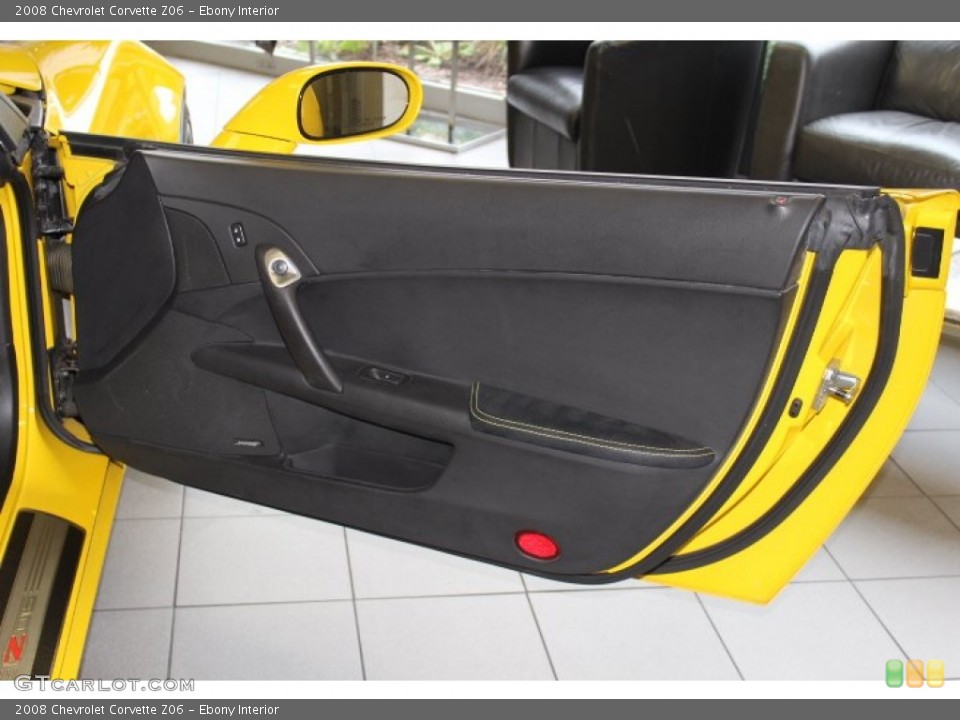 Ebony Interior Door Panel for the 2008 Chevrolet Corvette Z06 #72607607