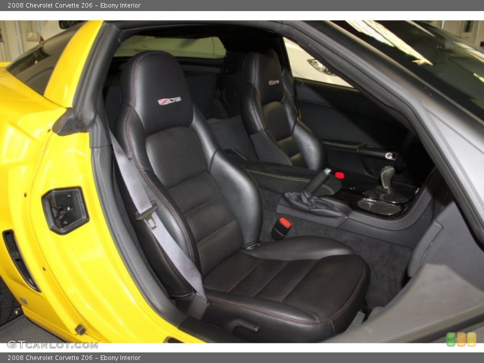 Ebony Interior Photo for the 2008 Chevrolet Corvette Z06 #72607672