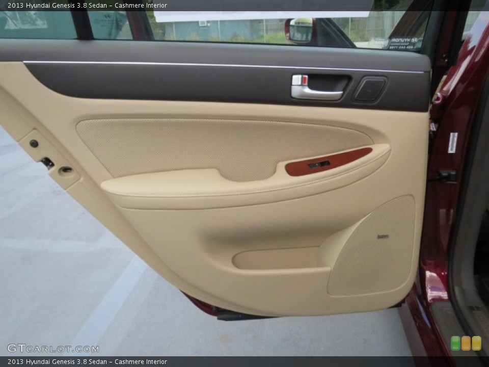Cashmere Interior Door Panel for the 2013 Hyundai Genesis 3.8 Sedan #72614696
