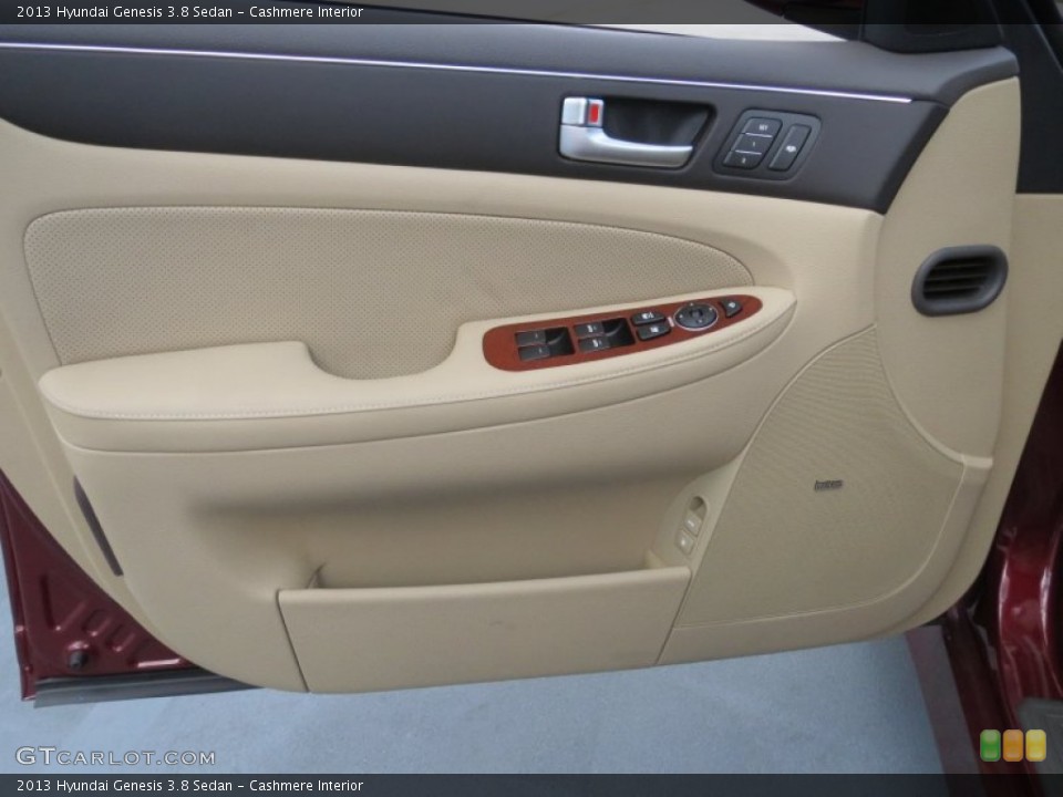 Cashmere Interior Door Panel for the 2013 Hyundai Genesis 3.8 Sedan #72614732