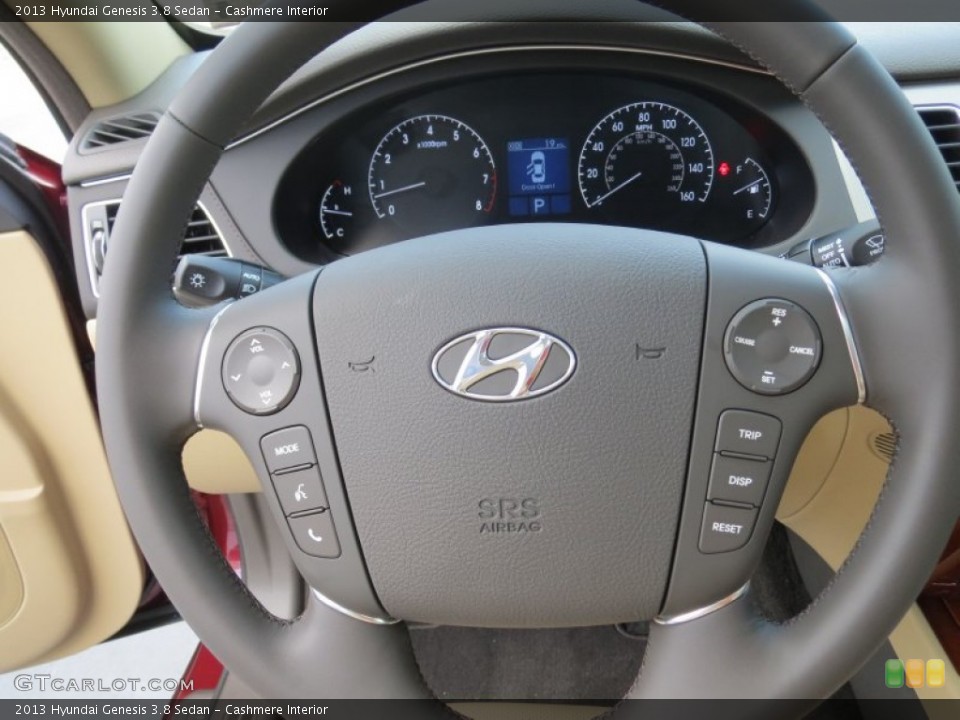 Cashmere Interior Steering Wheel for the 2013 Hyundai Genesis 3.8 Sedan #72614978