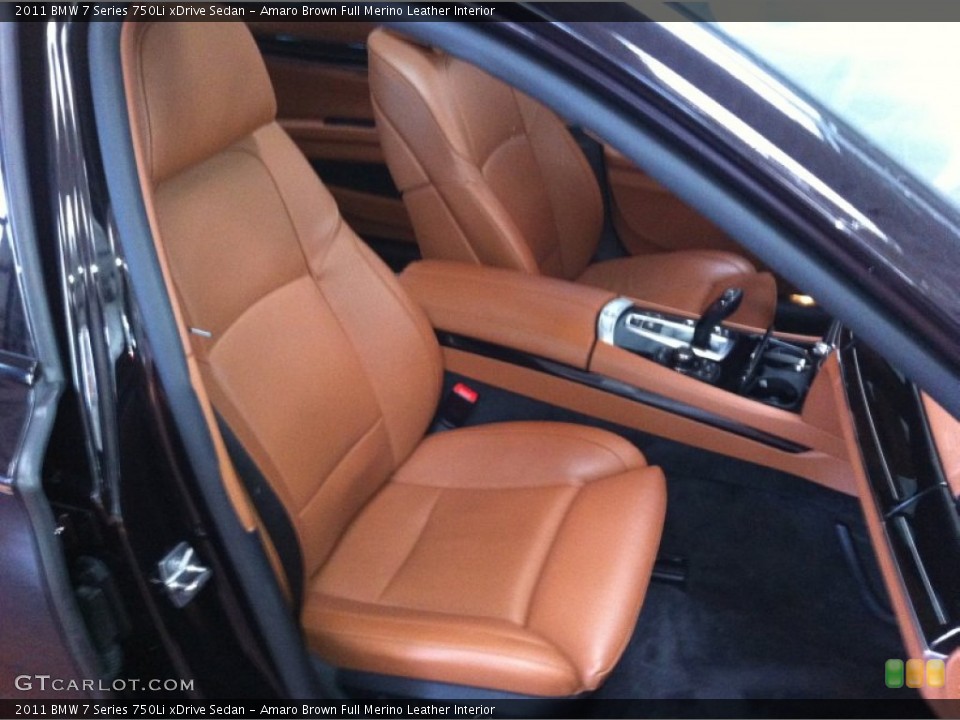 Amaro Brown Full Merino Leather 2011 BMW 7 Series Interiors