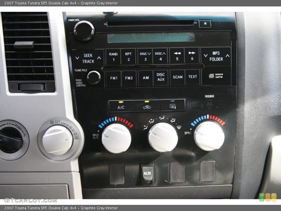 Graphite Gray Interior Controls for the 2007 Toyota Tundra SR5 Double Cab 4x4 #72616598
