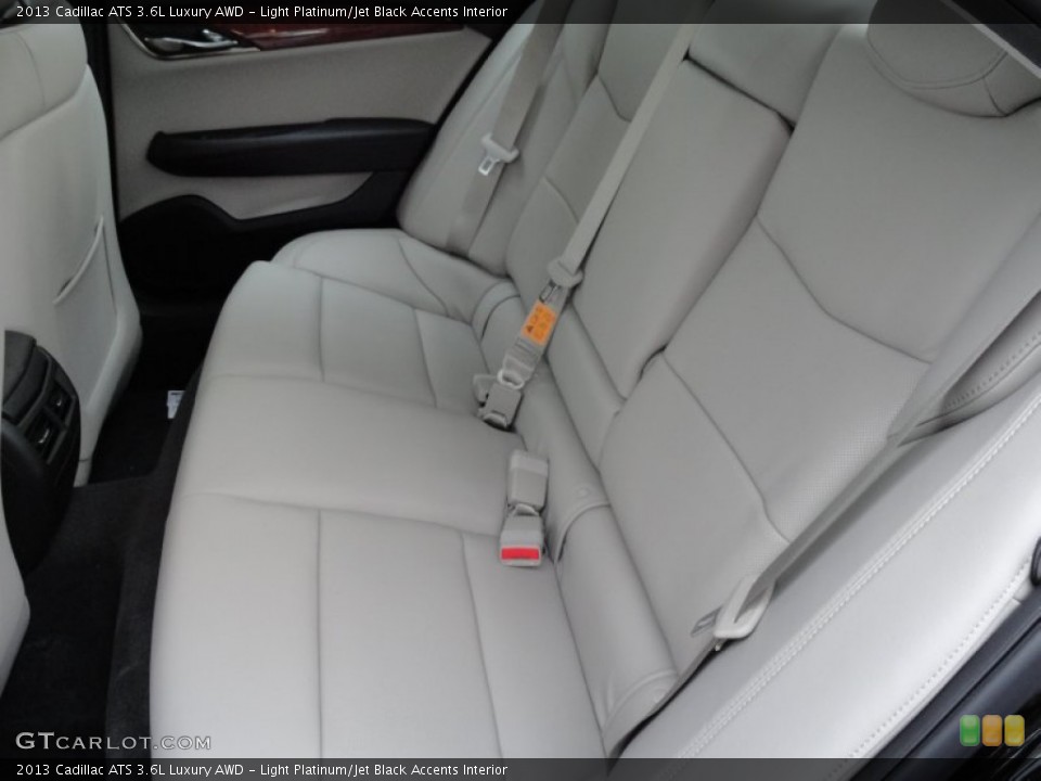 Light Platinum/Jet Black Accents Interior Rear Seat for the 2013 Cadillac ATS 3.6L Luxury AWD #72617666