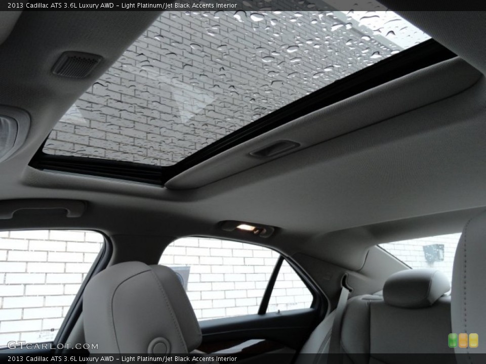 Light Platinum/Jet Black Accents Interior Sunroof for the 2013 Cadillac ATS 3.6L Luxury AWD #72617753